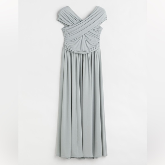 Draped Off-The-Shoulder Dress - Picture 1 of 3